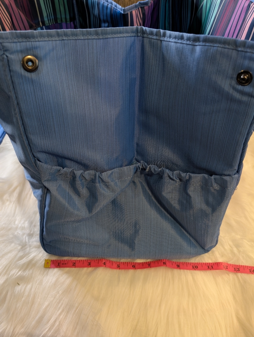 NWT lug Rover Blue Tote Bag w/ Orange Trim - Picture 4 of 6